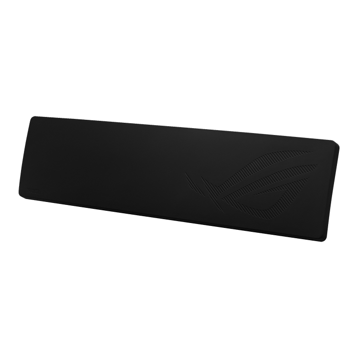 Black ROG Keyboard Wrist Rest front view to the right
