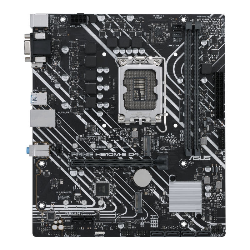 PRIME H610M-E D4-CSM Carte Mère (LGA 1700) PCIe 4.0 DDR4