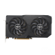 Front view of the ASUS Dual Radeon RX 6650 XT V2 OC Edition graphics card with AMD logo