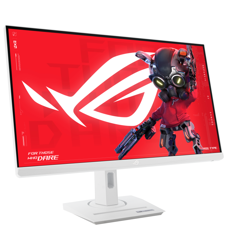 ROG Strix XG27UCG-W front view, to the right