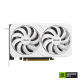 Front view of the ASUS Dual GeForce RTX 3060 12GB White Edition graphics card with NVIDIA logo