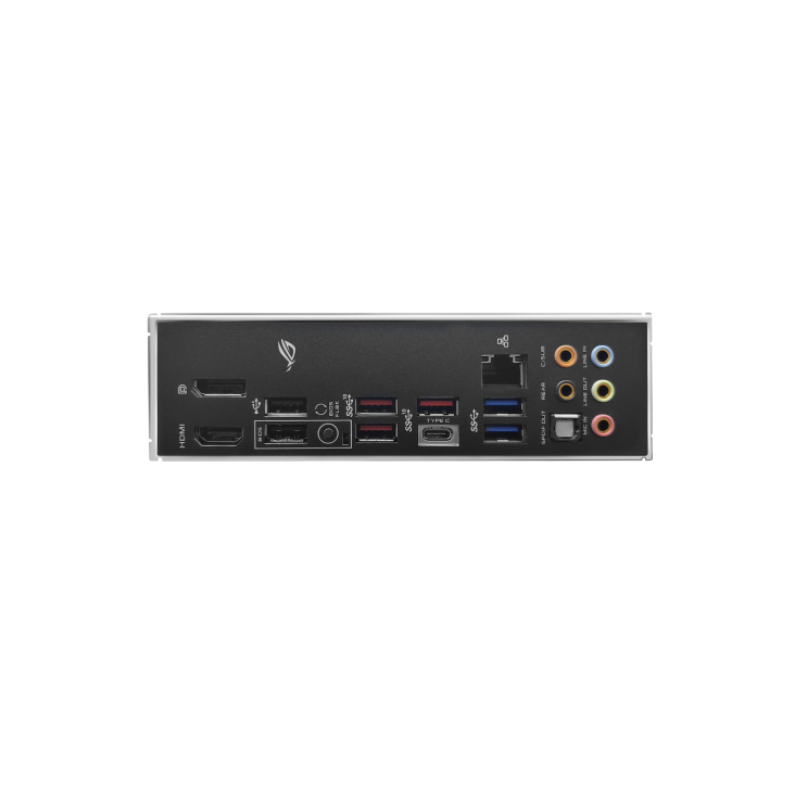 ROG STRIX Z490-F GAMING I/O ports closeup