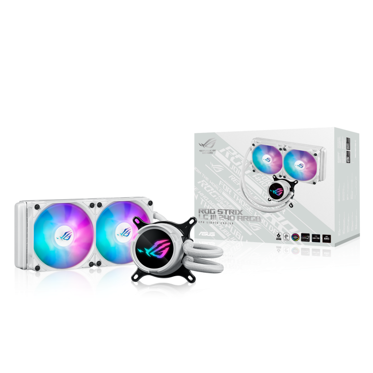 Rog Strix Lc Iii 240 Argb White Edition Gaming Cpu Liquid Coolers｜rog Republic Of Gamers｜rog 