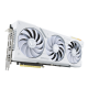 TUF Gaming GeForce RTX 4070 Ti SUPER white graphics card hero shot from the front side 1