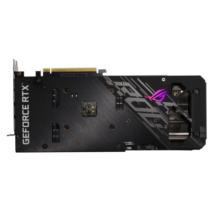 ROG Strix GeForce RTX™ 3050 OC Edition graphics card, rear view