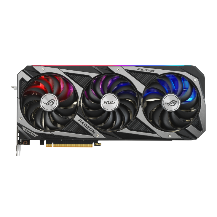 ROG-STRIX-RX6800-O16G-GAMING graphics card, front view