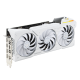 TUF Gaming GeForce RTX 4070 Ti white graphics card hero shot from the front side 2