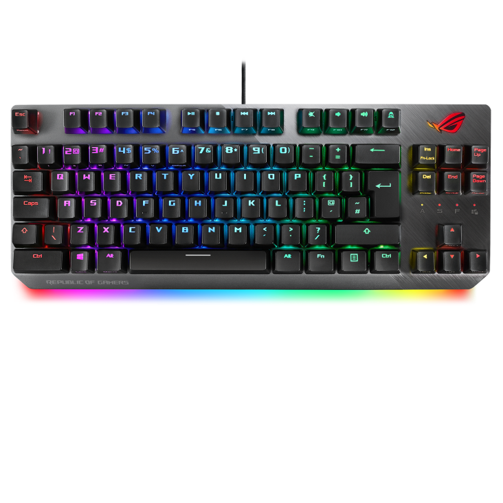 ASUS 〔中古〕ROG Strix Scope NX TKL ムーンライトホワイト 赤