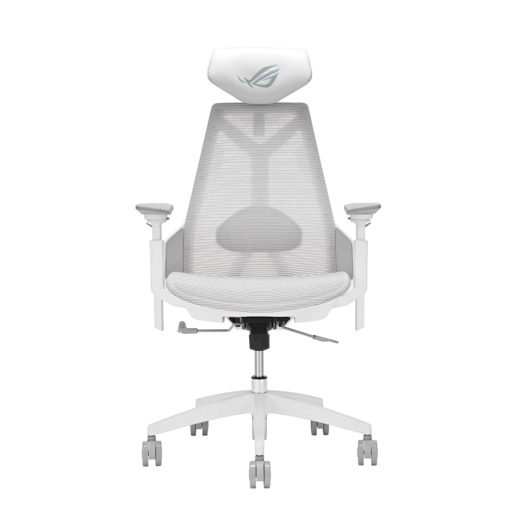 The front view of ROG Destrier Core in Moonlight White Edition