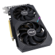 ASUS Dual GeForce RTX 3050 V2 OC Edition 8GB GDDR6 graphics card, front angled view, showcasing the fans