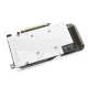 Rear side angled view of the ASUS Dual GeForce RTX 3060 Ti White edition graphics card