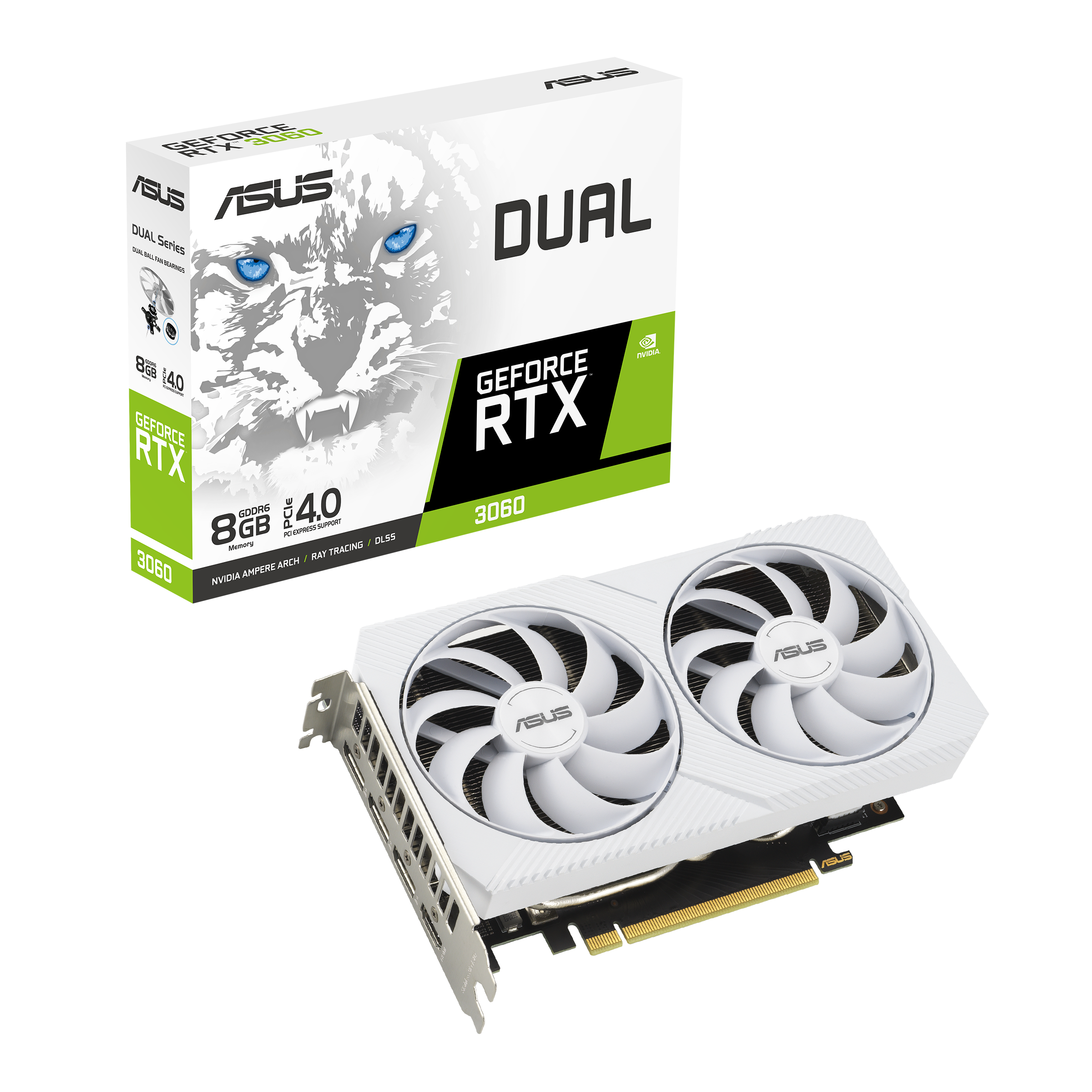 ASUS Dual GeForce RTX 3060 White OC Edition 12GB GDDR6 | Graphics 