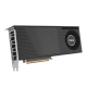 ASUS TURBO Radeon™ AI PRO R9700 placed at a 45-degree angle, leaning toward the back-right