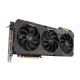 TUF Gaming GeForce RTX 3070 graphics card, angled bottom up view