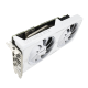 Angled side view of the ASUS Dual GeForce RTX 3060 Ti White edition graphics card