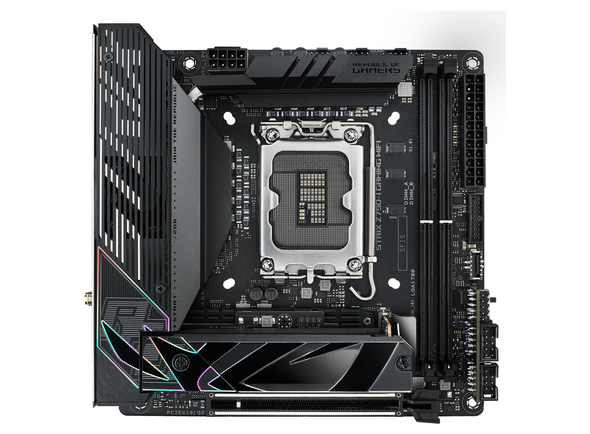 ASUS ROG Strix B760-I Gaming WiFi 6E Intel® B760 (13ª y 12ª generación) LGA  1700 mini-ITX placa base, 8 + 1 etapas de potencia, DDR5 hasta 7600 MT/s
