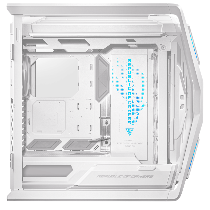 ROG Hyperion White left side view without side panel