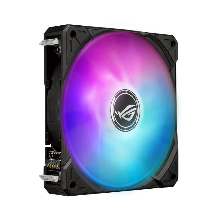 ROG Ryuo IV SLC 360 ARGB fan side angle photo 2
