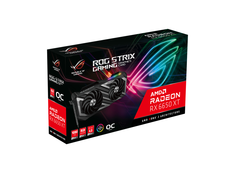 Asus RX 6650 XT ROG Strix 8GB GDDR6 Graphic Card Silver