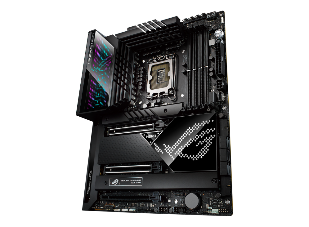 ROG MAXIMUS Z690 HERO angled view from right