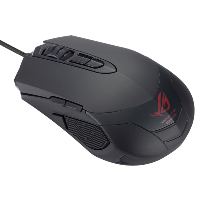 ROG GX860 Buzzard Mouse angled view from behind