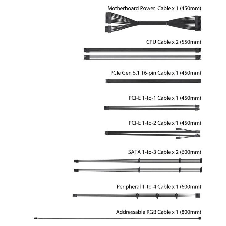 ROG LOKI SFX-L 850W Platinum_cable