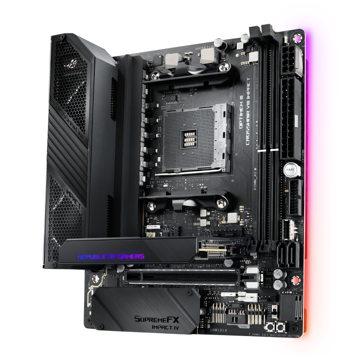 ROG Crosshair VIII Impact angled view from right