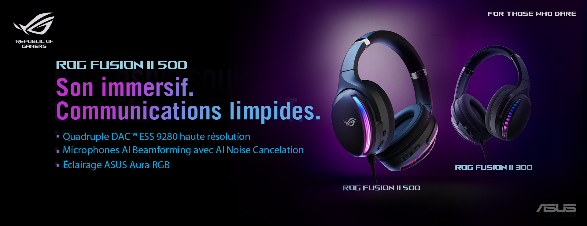 Gaming Casques & audio｜ROG - Republic of Gamers｜France