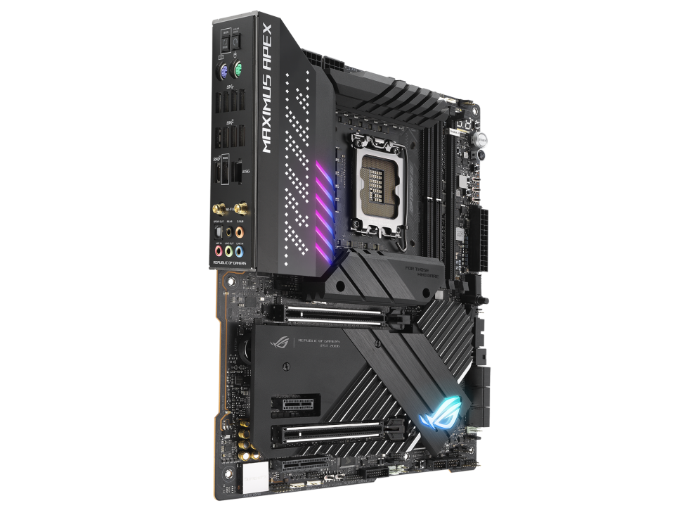 ROG MAXIMUS Z690 APEX angled view from left