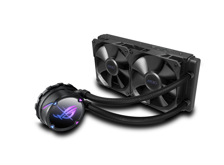 ROG Strix LC II 240 all-in-one liquid CPU cooler with Aura Sync and 