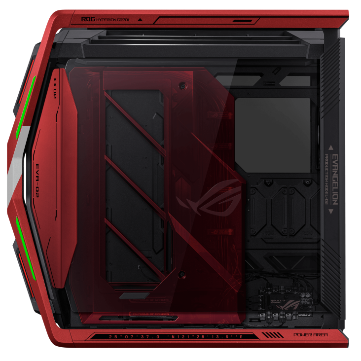 ROG Hyperion EVA 02 right side view with side panel