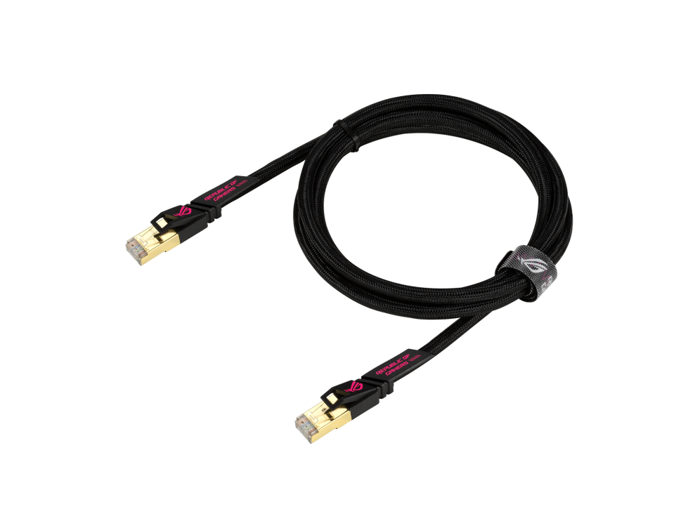 ROG CAT7 Cable front view, tilted 45 degrees