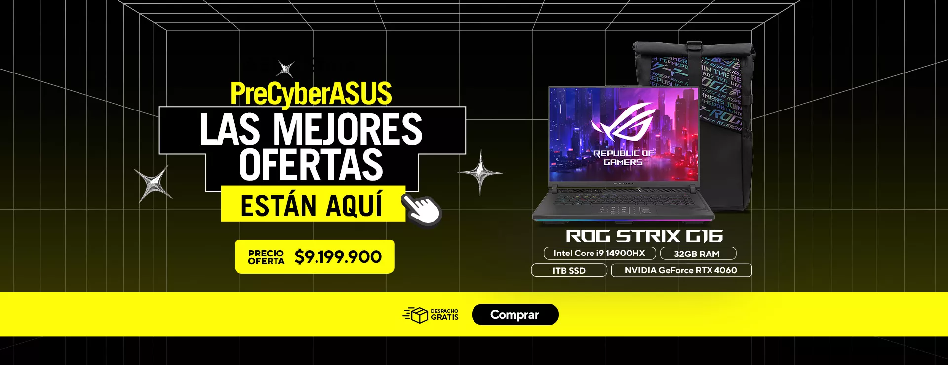 Cyber Asus Colombia ROG strix g16