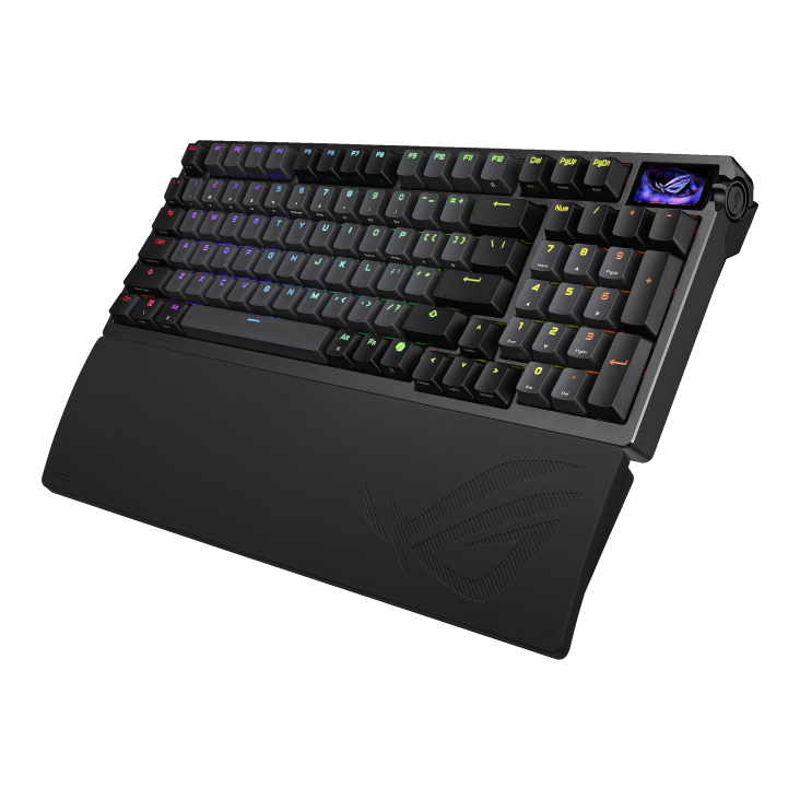 Black ROG Azoth 96 HE front view to the left