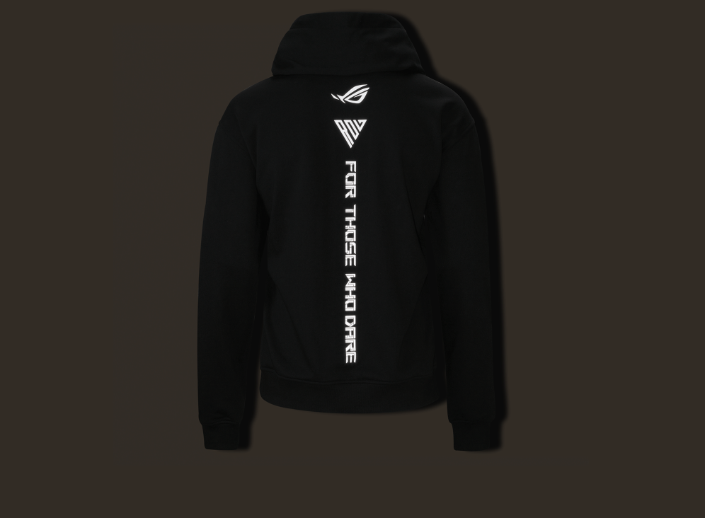 ROG Gravity Hoodie_ Black – back with reflective view
