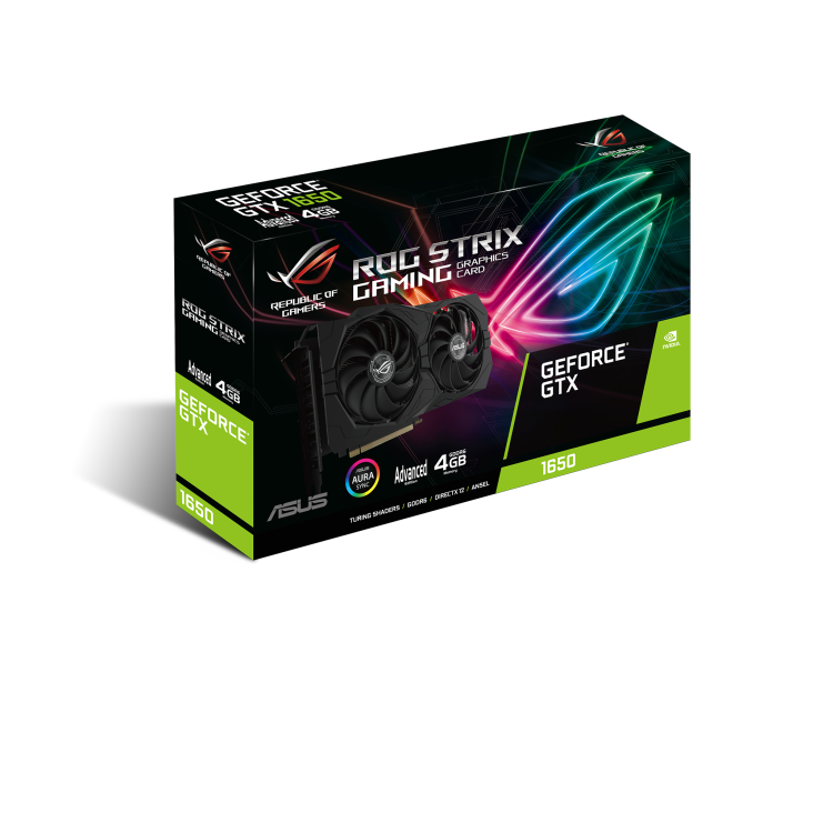 ROG-STRIX-GTX1650-A4GD6-GAMING graphics card packaging