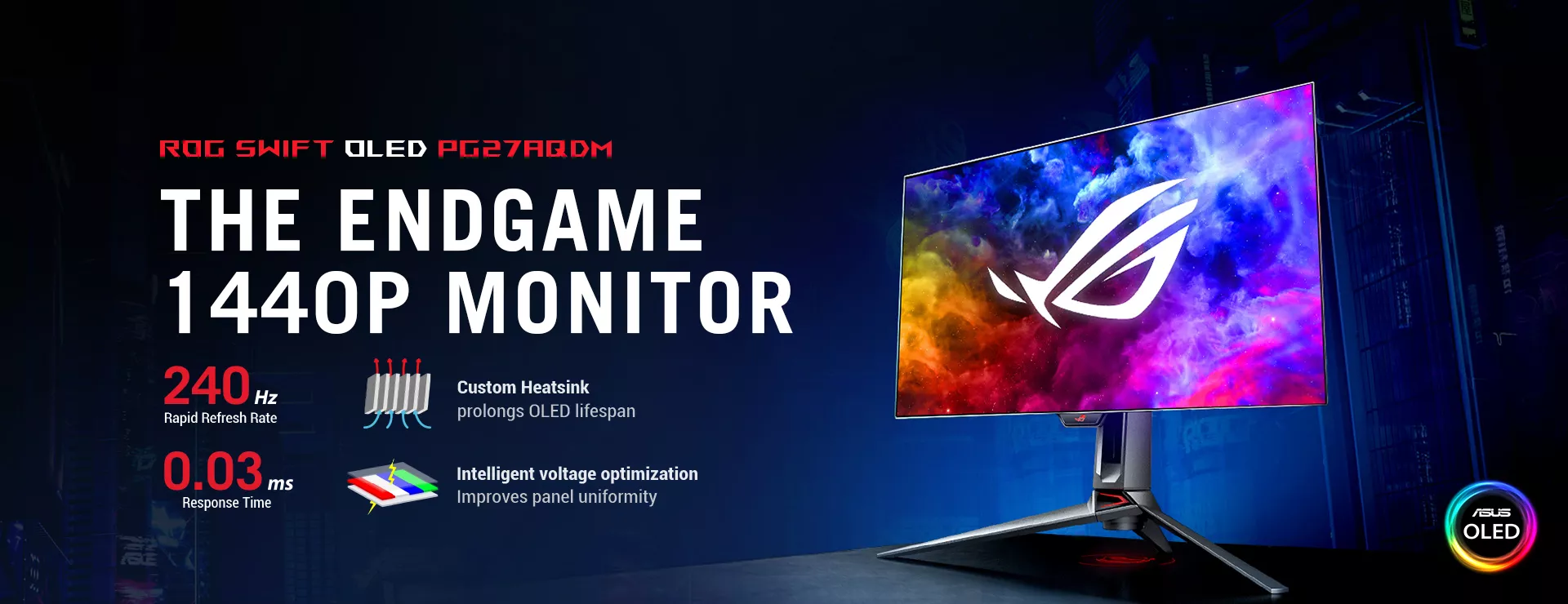 Asus ROG Swift PG27AQN with 27 1440p 'Ultrafast IPS' Panel and