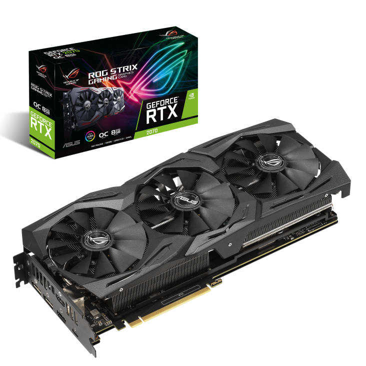 ROG-STRIX-RTX2070-O8G-GAMING graphics card and packaging