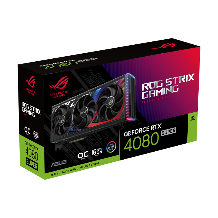 ROG Strix GeForce RTX 4080 SUPER OC Edition packaging