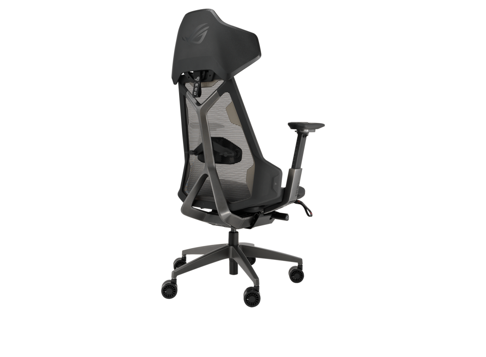 ROG Destrier Ergo Gaming Chair rear angled view from right