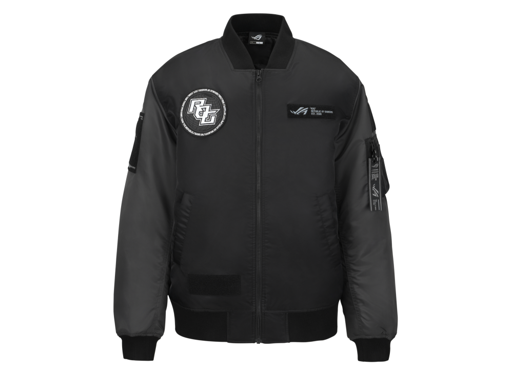 ROG Cosmic Bomber Jacket _ front side without pattern labels