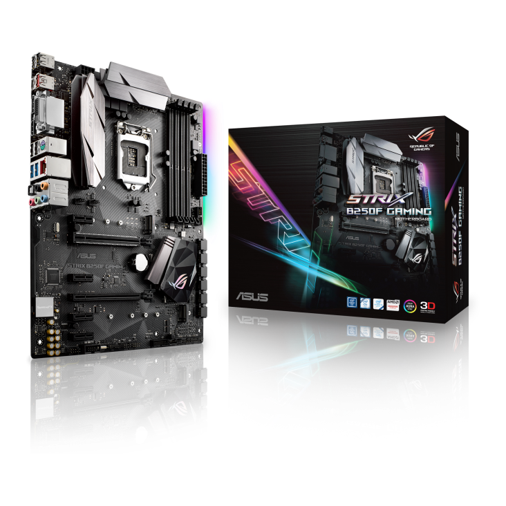 ROG STRIX B250F GAMING with the box