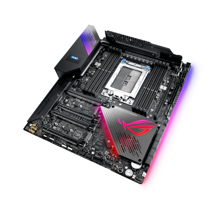 ROG Zenith II Extreme top and angled view from right