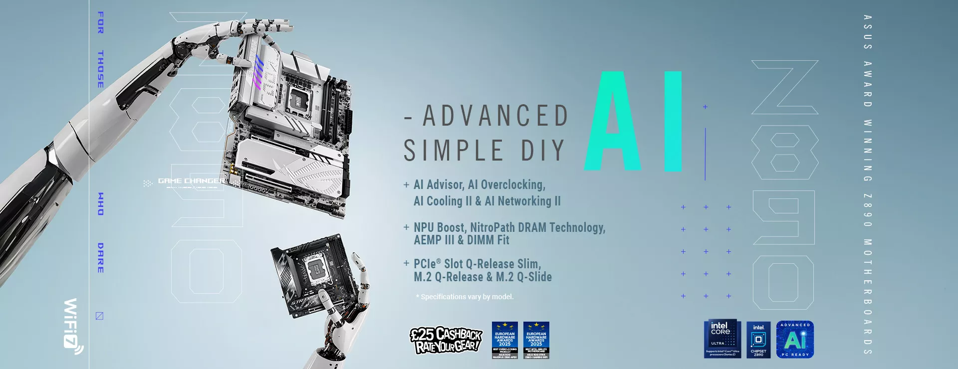 Z890 award-winning motherboard