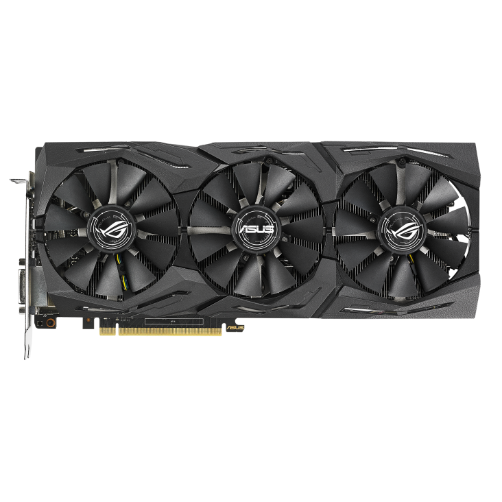 ROG-STRIX-GTX1070TI-A8G-GAMING graphics card, front view
