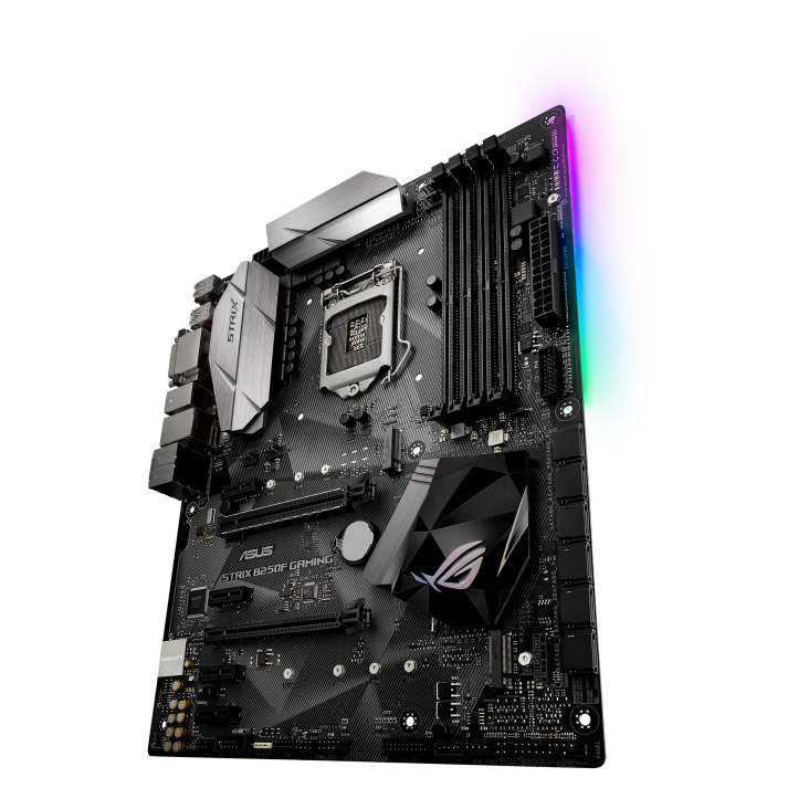 ROG STRIX B250F GAMING angled view from right