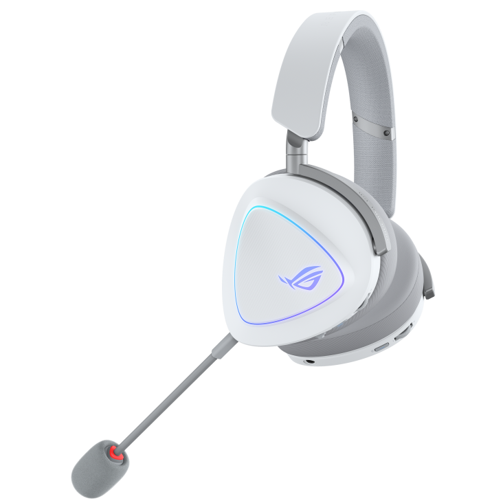 The right side view of ROG Delta II in Moonlight White edition