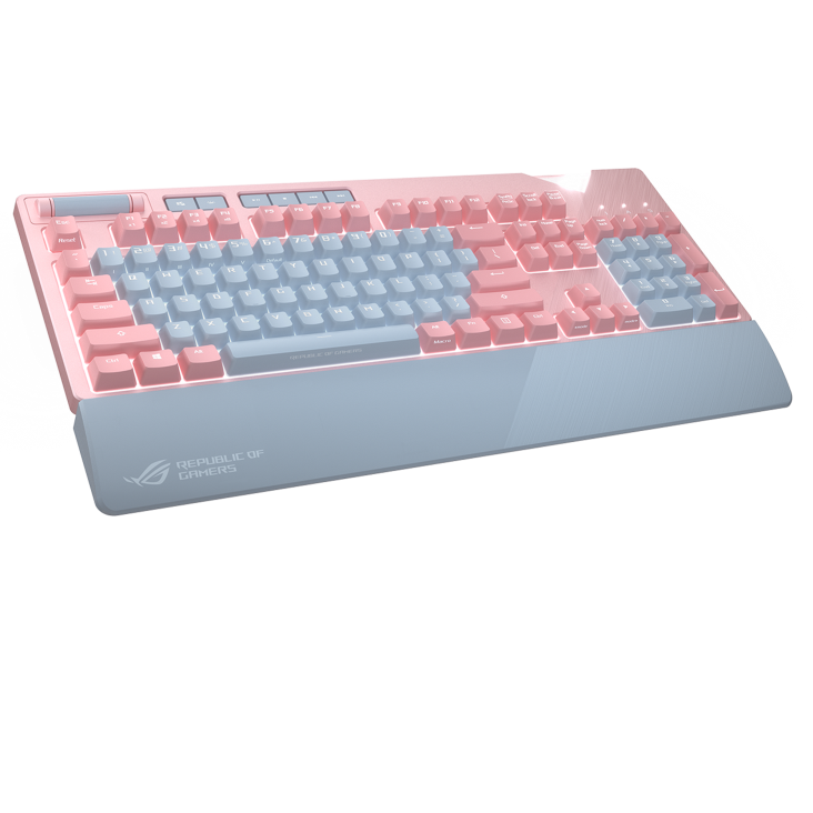 ROG Strix Flare PNK LTD angled view from left