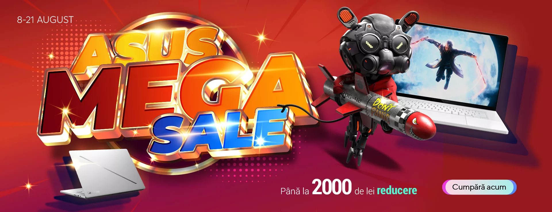 Promotie laptopuri ASUS MEGA SALE, pana la 2000 lei reducere