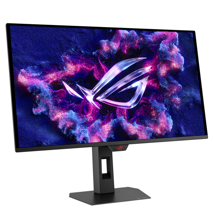 ROG Strix OLED XG27AQDPG front view to the right tilted 45 degrees